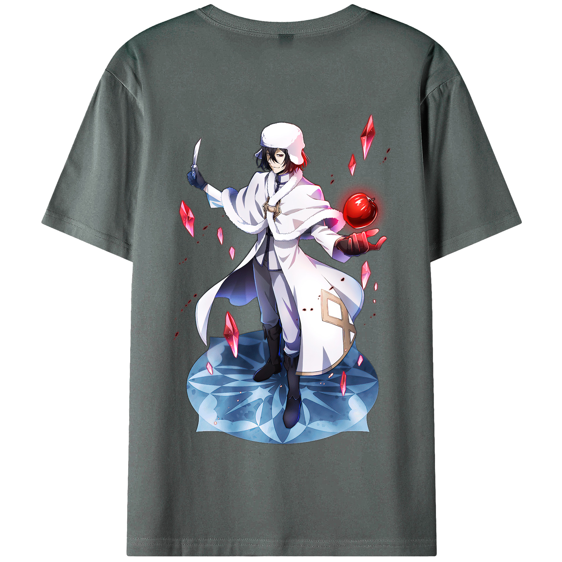 （画像用） 文豪ストレイドッグス Bungo Stray Dogs 綿100％半袖Tシャツ（背面プリント）